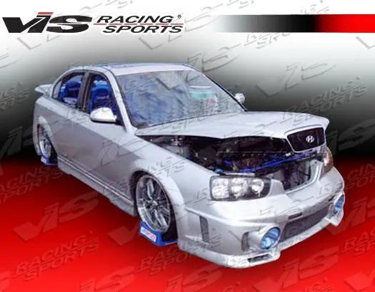 2001-2003 Hyundai Elantra 4 doors EVO 3 Style FRP Primer Side Skirts-1