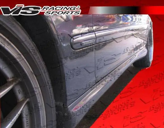 2001-2007 Mercedes C Class W203 4 doors EURO TECH 2 Style FRP Primer Side Skirts-2