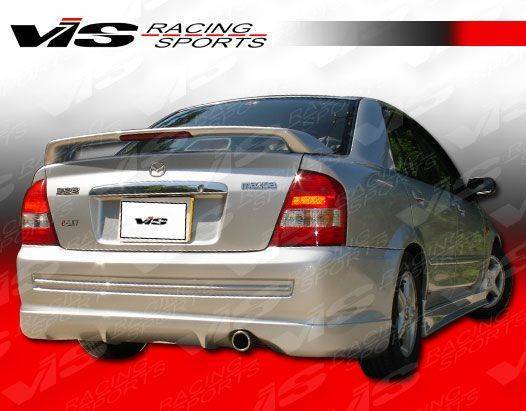 2001-2003 Mazda Protege 4 doors TECHNO R Style FRP Primer Rear Bumper-1
