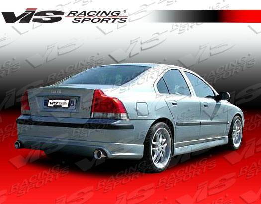 2001-2004 Volvo S60 4 doors SPIKE Style FRP Primer Rear Lip-1