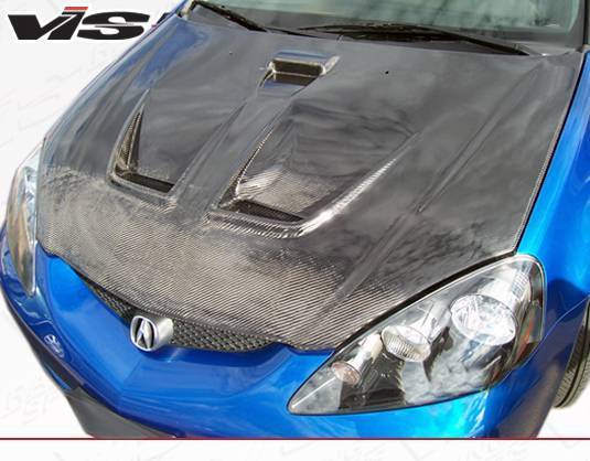 2002-2006 Acura RSX 2 doors TECHNO R Style Carbon Fiber Black Hood-3