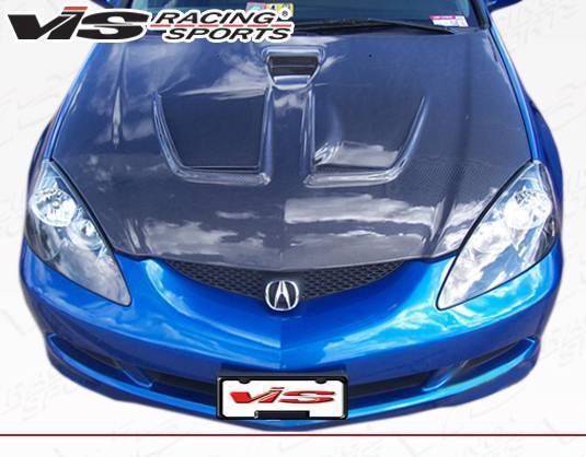 2002-2006 Acura RSX 2 doors TECHNO R Style Carbon Fiber Black Hood-4