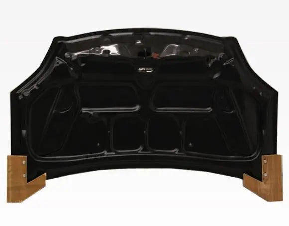 2002-2005 Honda Civic Hatchback TECHNO R Style Carbon Fiber Black Hood-4