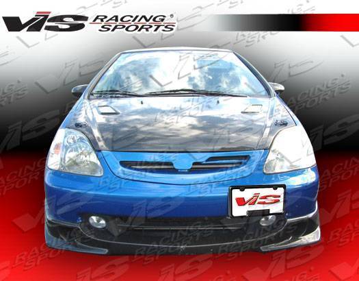 2002-2003 Honda Civic Hatchback Carbon Fiber Black Front Lip-1