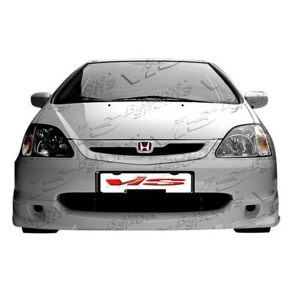 2002-2005 Honda Civic Hatchback TECHNO R Style FRP Primer Front Lip-1