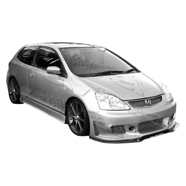 2002-2005 Honda Civic Hatchback TSC 3 Style FRP Primer Front Bumper-1