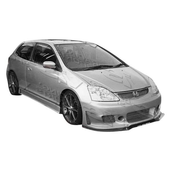 2002-2005 Honda Civic Hatchback TSC 3 Style FRP Primer Full Kit-1