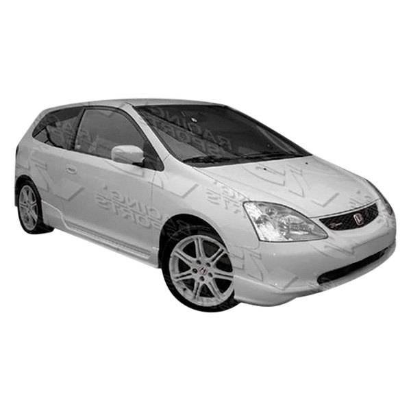 2002-2003 Honda Civic Hatchback Type R Style FRP Primer Full Kit-1