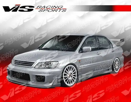 2002-2007 Mitsubishi Lancer 4 doors K-SPEED Style FRP Primer Side Skirts-2