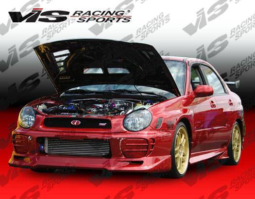 2002-2003 Subaru WRX 4 doors TERMINATOR Style FRP Primer Front Lip-4