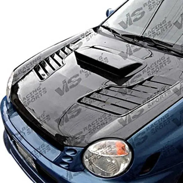 2002-2003 Subaru WRX 4 doors TRACER Style Carbon Fiber Black Hood-2