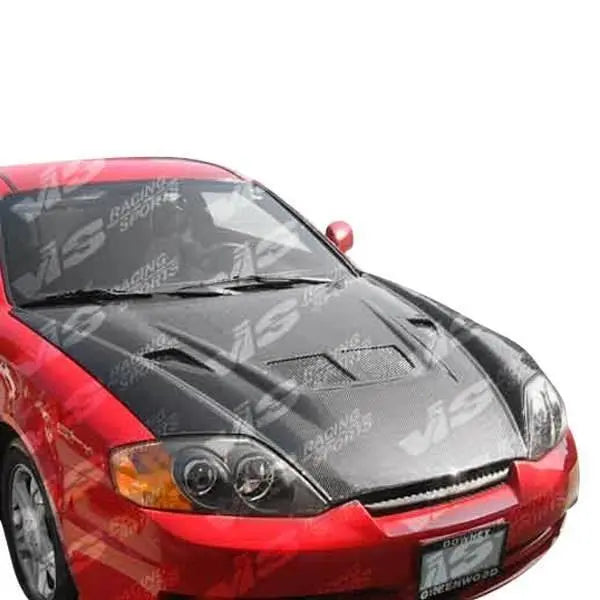 2003-2006 Hyundai Tiburon 2 doors EVO Style Carbon Fiber Black Hood-1