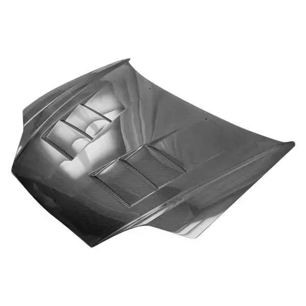2003-2006 Hyundai Tiburon 2 doors TERMINATOR Style Carbon Fiber Black Hood-1