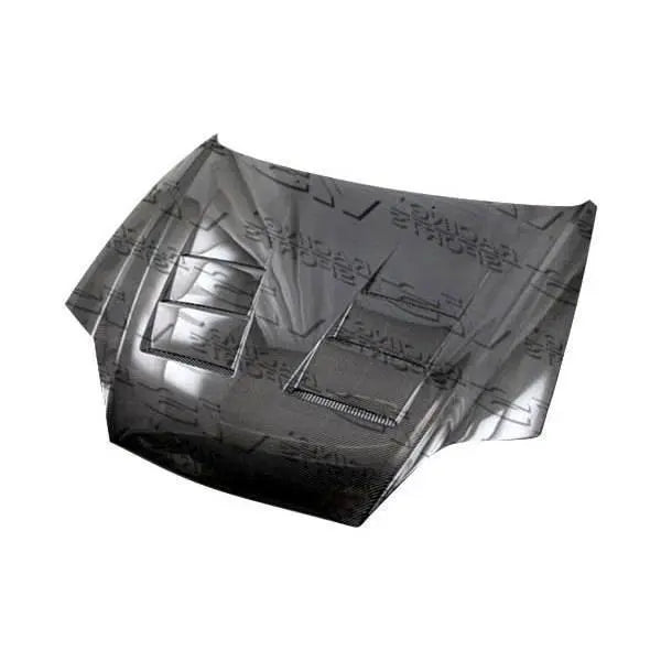 2003-2006 Hyundai Tiburon 2 doors TERMINATOR Style Carbon Fiber Black Hood-4