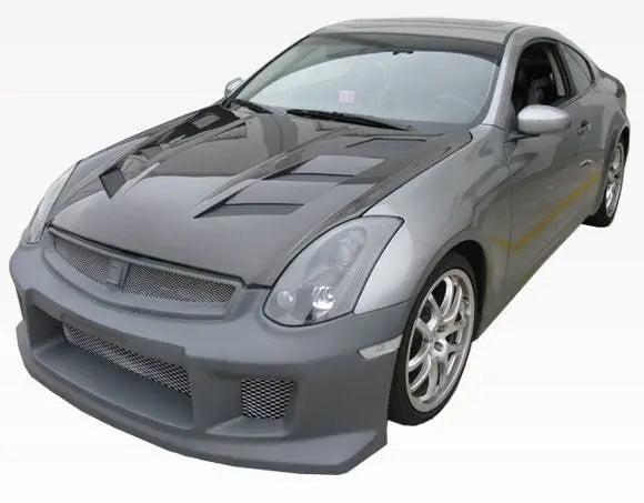 2003-2007 Infiniti G35 2 doors AMS Style Carbon Fiber Black Hood-1
