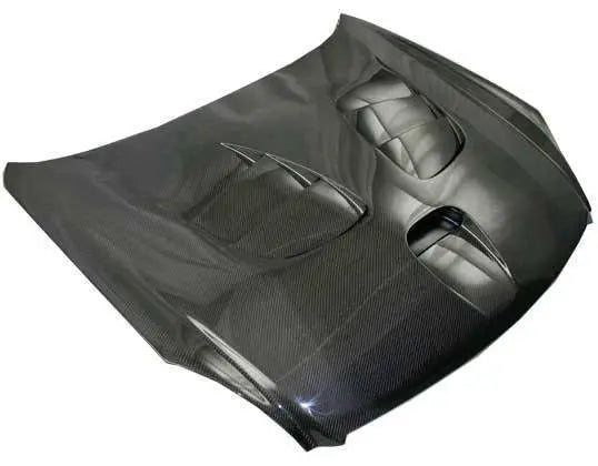 2003-2007 Infiniti G35 2 doors FUZION Style Carbon Fiber Black Hood-2