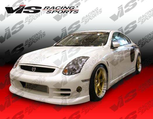 2003-2007 Infiniti G35 2 doors TERMINATOR Style FRP Primer Front Bumper-3