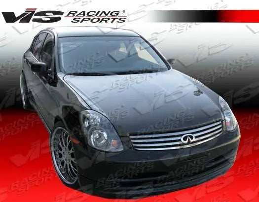 2003-2004 Infiniti G35 4 doors OEM Style Carbon Fiber Black Hood-1