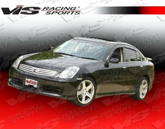 2003-2006 Infiniti G35 4 doors TECHNO R Style FRP Primer Side Skirts-1
