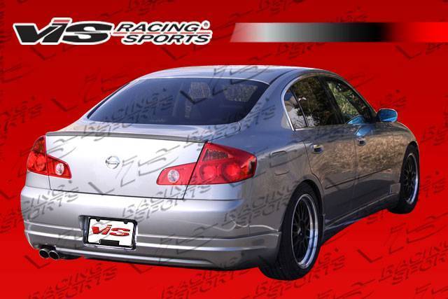 2003-2004 Infiniti G35 4 doors VIP Style FRP Primer Rear Lip-2