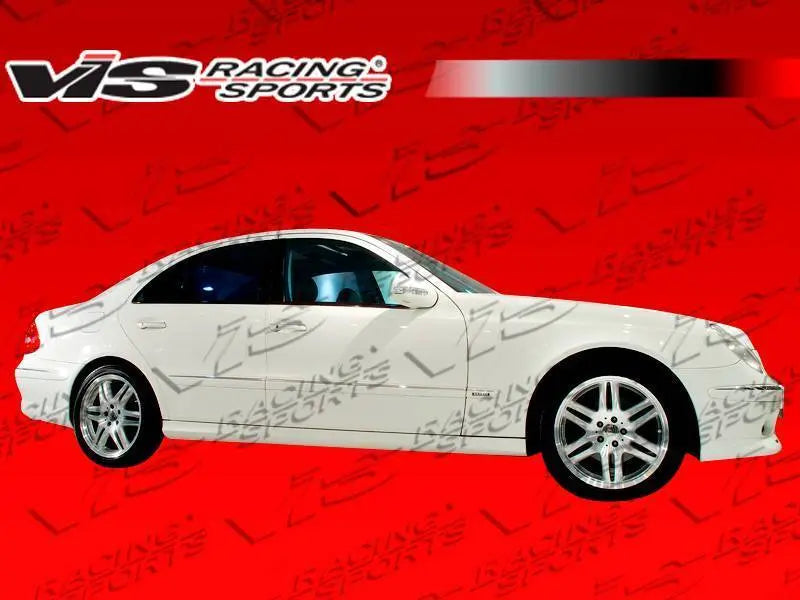 2003-2009 Mercedes E Class W211 4 doors B-SPEC Style FRP Primer Side Skirts-1