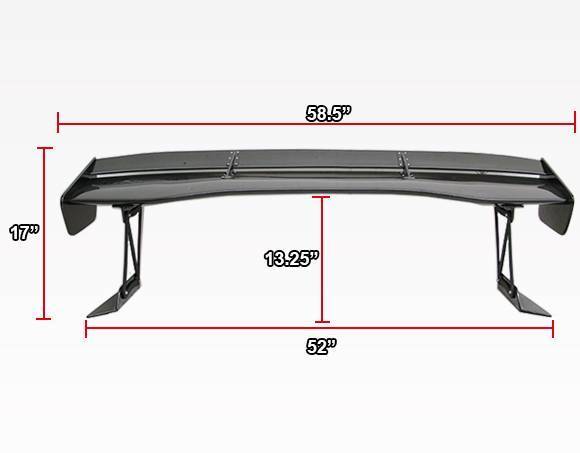 2003-2007 Mitsubishi EVO 8 4 doors Carbon Fiber Black Spoiler-6