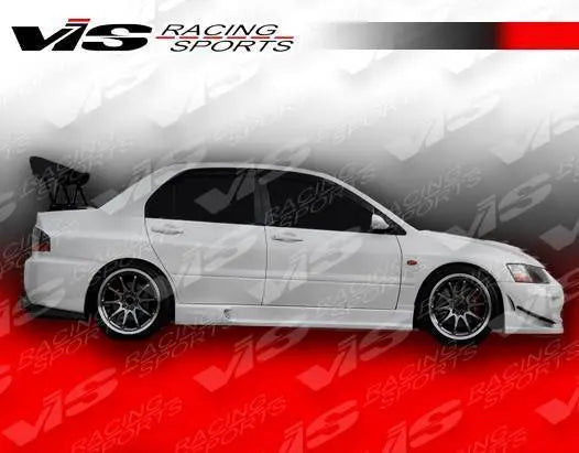 2003-2007 Mitsubishi EVO 8 EVO 9 4 doors WINGS Style FRP Primer Side Skirts-2