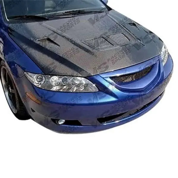 2003-2008 Mazda 6 4 doors EVO Style Carbon Fiber Black Hood-1