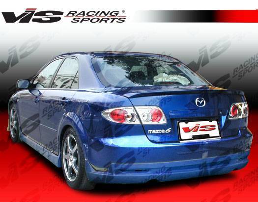 2003-2005 Mazda 6 4 doors TECHNO R Style FRP Primer Rear Lip-1