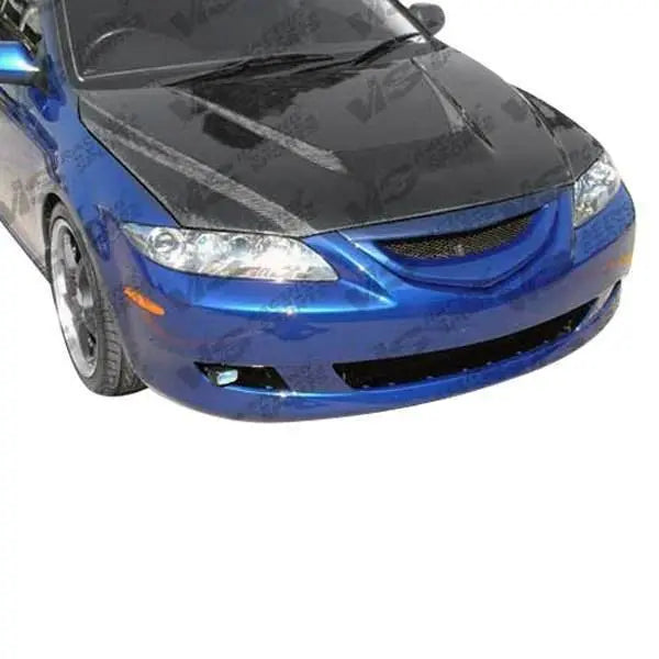 2003-2008 Mazda 6 4 doors INVADER Style Carbon Fiber Black Hood-1