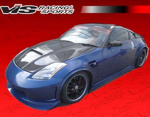 2003-2008 Nissan 350Z 2 doors Astek Style FRP Primer Front Bumper-1