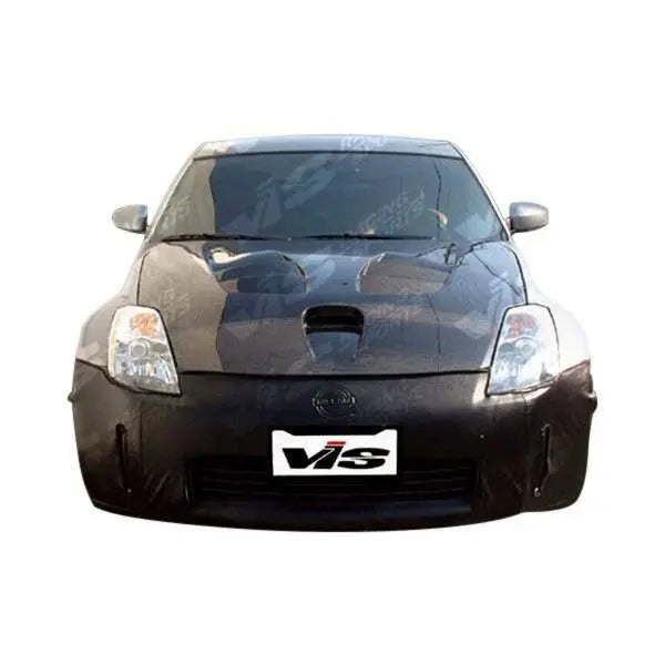 2003-2006 Nissan 350Z 2 doors FUZION Style Carbon Fiber Black Hood-2