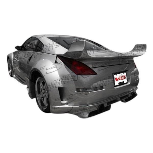 2003-2008 Nissan 350Z 2 doors Invader 3 Style FRP Primer Rear Bumper-2