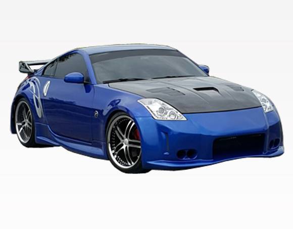 2003-2008 Nissan 350Z 2 doors Invader 3 Style FRP Primer Full Kit-2