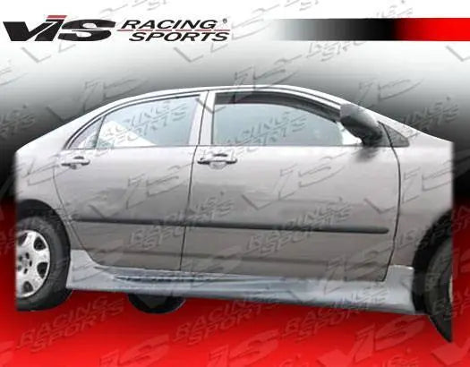 2003-2008 Toyota Corolla 4 doors CYBER Style FRP Primer Side Skirts-1