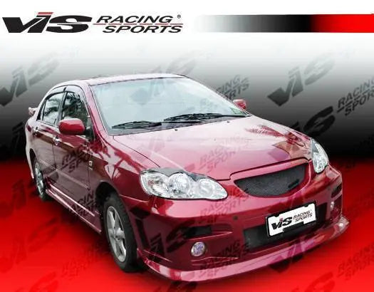 2003-2008 Toyota Corolla 4 doors FUZION Style FRP Primer Side Skirts-1