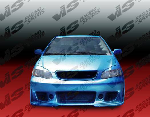 2003-2008 Toyota Corolla 4 doors TSC 3 Style FRP Primer Front Bumper-2