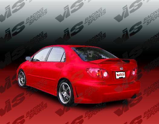 2003-2008 Toyota Corolla 4 doors TSC 3 Style FRP Primer Rear Bumper-2