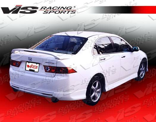2004-2005 Acura TSX 4 doors TYPE-R 2 Style FRP Primer Rear Lip-1