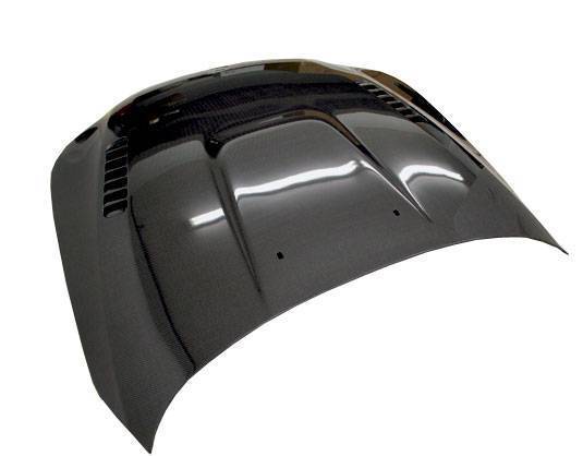 2004-2010 BMW 5 SERIES E60 4 doors XTS Style Carbon Fiber Black Hood-3