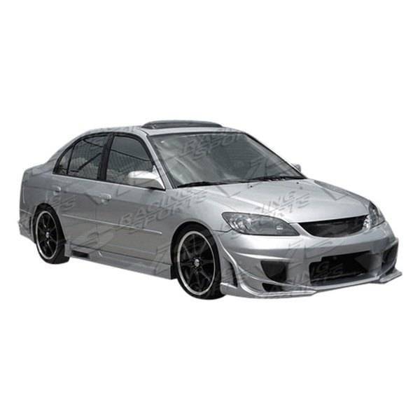 2004-2005 Honda Civic 2 doors BALLISTIX Style FRP Primer Front Bumper-1
