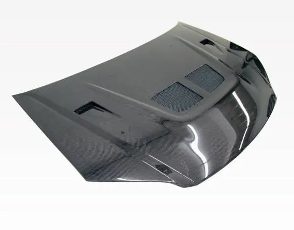 2004-2005 Honda Civic 2 doors 4 doors EVO Style Carbon Fiber Black Hood-2