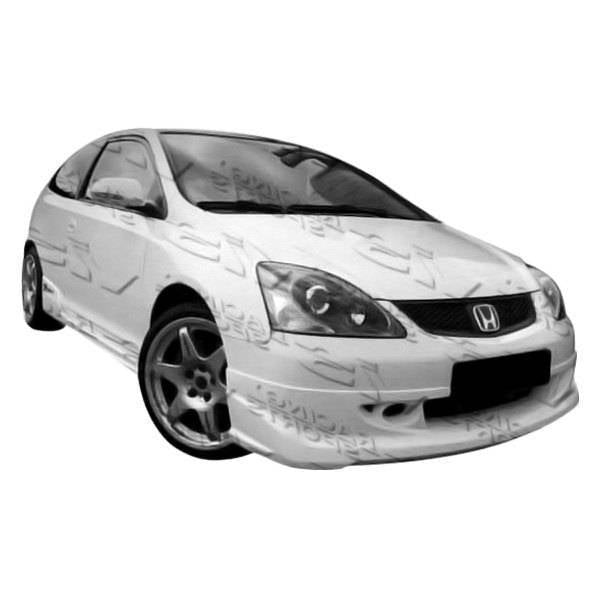 2004-2005 Honda Civic JDM Hatchback TECHNO R Style FRP Primer Front Lip-1
