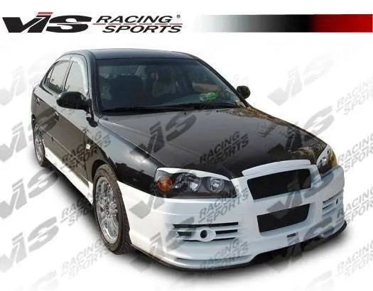 2004-2006 Hyundai Elantra 4 doors FUZION Style FRP Primer Side Skirts-1