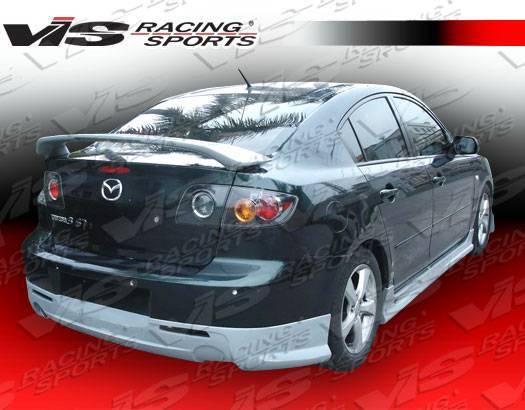 2004-2005 Mazda 3 4 doors FUZION Style FRP Primer Rear Lip-2