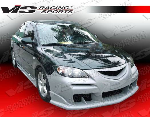 2004-2009 Mazda 3 4 doors LASER Style FRP Primer Front Bumper-2