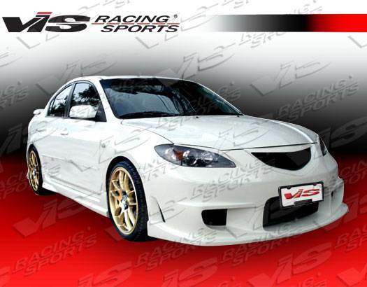 2004-2008 Mazda 3 4 doors WINGS Style FRP Primer Accessories-1