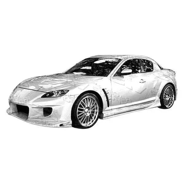 2004-2008 Mazda RX8 2 doors INVADER Style FRP Primer Side Skirts-1
