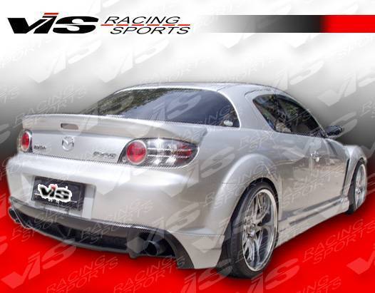 2004-2008 Mazda RX8 2 doors WINGS Style FRP Primer Rear Bumper-2
