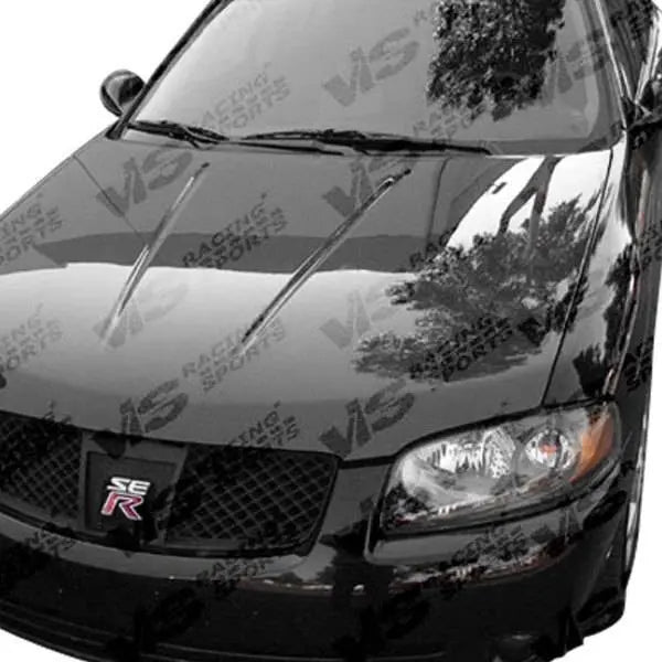 2004-2006 Nissan Sentra 4 doors OEM Style Carbon Fiber Black Hood-1